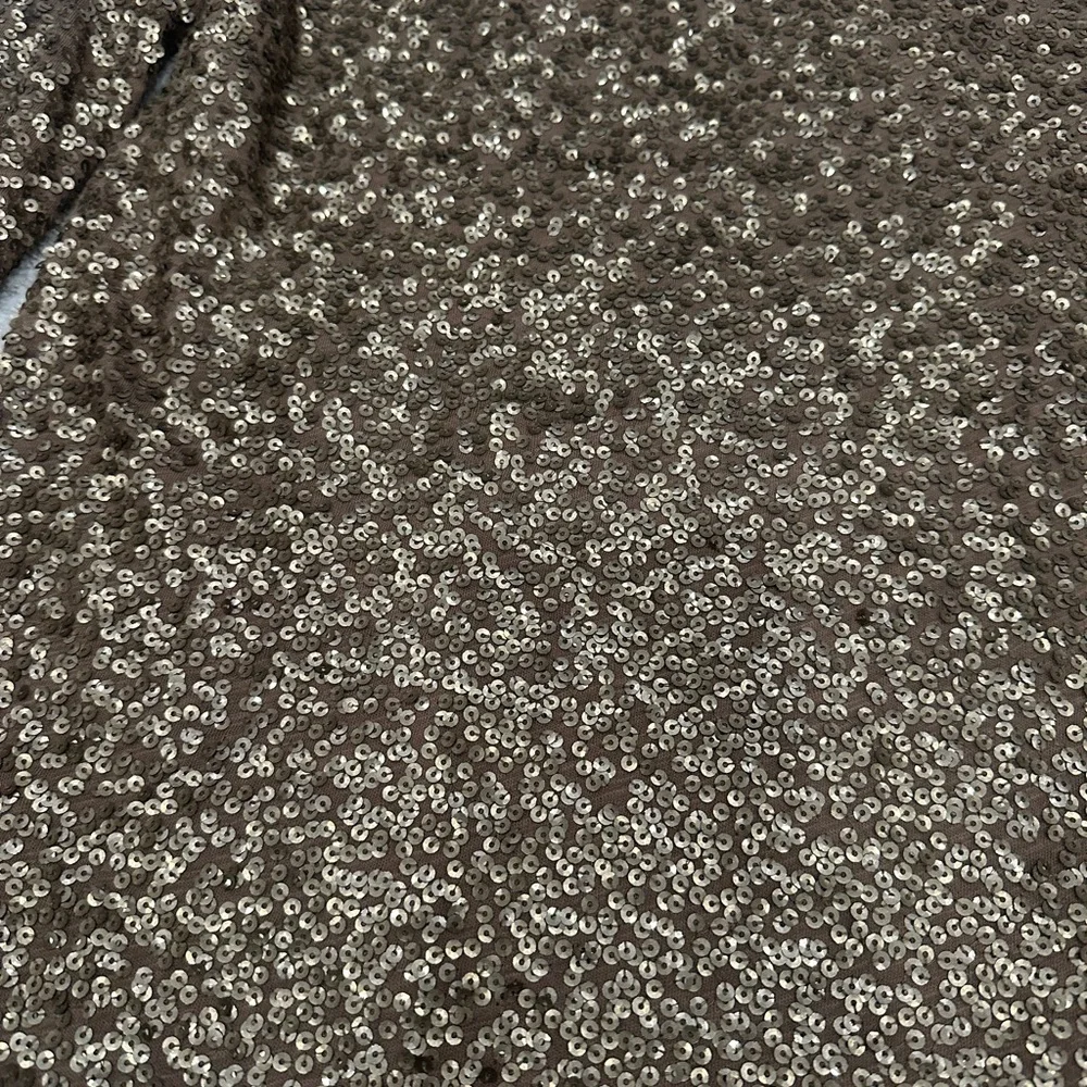 J.Crew Women's Gold Sequins Embellished Long Sleeve Top - Picture 3 of 4